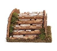 Holyart Ponts, ruisseaux, palissades pour crèche: Escalier avec palissade pour crèche de 10 cm