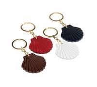 Holyart Porte-clés: Porte-clefs cuir coquille de St. Jacques de Copostelle, Bleu