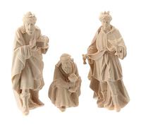 Holyart Rois Mages 3 pcs crèche Raphaël 10 cm Bois Naturel Val Gardena
