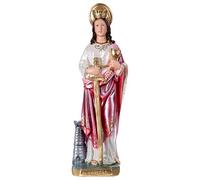 Holyart Sainte Barbe 35 cm plâtre nacré