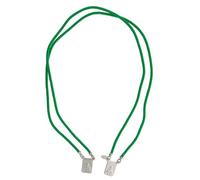 Holyart Scapulaire Argent 925 Corde Verte Sacré-Coeur et Notre-Dame du Mont-Carmel