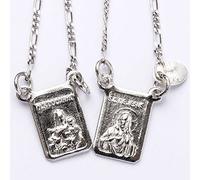 Holyart Scapulaire Argent Notre-Dame et Jésus