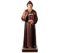 Holyart Statue Saint Charbel Bois Peint Val Gardena, 12 cm (4.73 inc.)