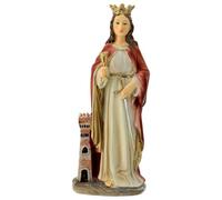 Holyart Statue Sainte Barbe détail Or résine 20 cm