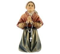 Holyart Statue Sainte Bernadette Bois Peint Val Gardena, 13 cm (5.12 inc.)