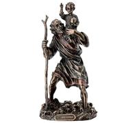 Holyart Statues en résine et PVC: Saint Christophe Bronze 20 cm Veronese Design