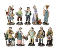Holyart Statues en résine et PVC: Set 10 santons crèche 10 cm résine