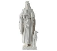 Holyart Statues en résine et PVC: Statue Jésus Bon Pasteur résine Blanche 19 cm