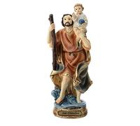 Holyart Statues en résine et PVC: Statue Saint Christophe résine 20 cm