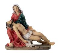 Holyart Statues en résine et PVC: Statuette Pietà 10 cm résine Peinte