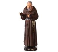 Holyart Statues en résine et PVC: Statuette Saint Pio en PVC coloré 10 cm