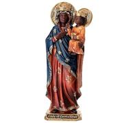 Holyart Statues en résine et PVC: Vierge Noire de Częstochowa avec Enfant Jésus 20 cm Peinte en résine