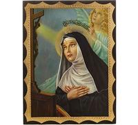 Holyart Tableaux, gravures, manuscrit enluminé: Cadre Sainte Rita imprimé sur bois