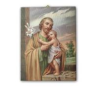 Holyart Tableaux, gravures, manuscrit enluminé: Cadre sur toile St Joseph 40x30 cm