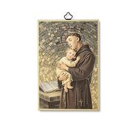 Holyart Tableaux, gravures, manuscrit enluminé: Impression sur bois St Antoine de Padoue