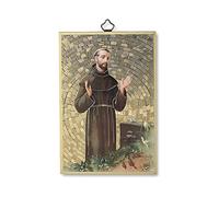 Holyart Tableaux, gravures, manuscrit enluminé: Impression sur bois St François d'Assise Prière Simple ITA