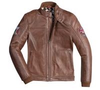HolyFreedom Due Blouson de moto en cuir, brun, taille 3XL pour homme