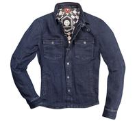 HolyFreedom Genoa Blue Veste textile moto, bleu foncé, Taille S