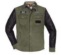 HolyFreedom Lieutenant Bicolor Blouson textile de moto, Vert/Noir, Taille S