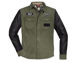 HolyFreedom Lieutenant Bicolor Blouson textile de moto, Vert/Noir, Taille S
