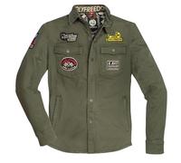 HolyFreedom Lieutenant Blouson textile de moto, vert, taille S pour homme