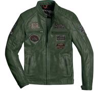 HolyFreedom Zero Evolution Blouson de moto en cuir, vert, taille 2XL pour homme