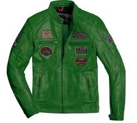 HolyFreedom Zero Evolution Blouson de moto en cuir, vert, taille XL pour homme