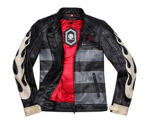 HolyFreedom Zero Inferno Special Edition Blouson de moto en cuir, Taille S
