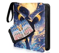 Holyhcx 50 Pages Classeur Carte Imperméable,400 Cartes Album Carte,Portable Porte Carte,Livre Carte avec Fermeture éclair,Double Face Albums pour Cartes à Collectionner,Cadeau Noël/Anniversaire