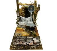 Holyhome Fontaine pour Crèche avec Pompe 14x20x18 cm (5.51x7.87x7.08 inch) Effet réel, Fait Main, Fabriqué en Italie