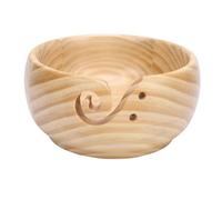 Holz Garnschale für Stricken Häkeln Weben Garnaufbewahrung mit Fadenschlitz Handarbeit Geschenk Massivholz 16 x 8cm Christmas Gifts