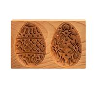Holz-Keksform 3D - Traditionelle Ausstechform aus Hollz - Backform Pressform für Kekse & Kuchen - Handgeschnitzte Teigform fürr Gebäck - Keksstempel Vintage Holzform füor Plätzchen