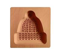 Holz-Keksform 3D - Traditionelle Ausstechform aus Hollz - Backform Pressform für Kekse & Kuchen - Handgeschnitzte Teigform fürr Gebäck - Keksstempel Vintage Holzform füor Plätzchen
