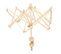 Holz Schirm Garnwickler Umbrella Swift Yarn Winder Handgefertigt Verstellbare Klemmvorrichtung Freie Rotation für Strickprojekte wie Pullover Mützen Schals 25in Länge
