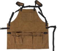 Holzbearbeitungsschürze dicke Schulterpolster Verstellbarer Riemen funktionieren mit 9 Taschen für Frauen Männer