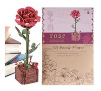 Holzblütenhandwerk - 7,87x2.17x2.17 Zoll Bastelset Kindergeburtstag, Blumen Aus Holz, Bastelmodellbausatz | Bausatz Zum Basteln Von, Haus, Büro Und Innenräumen Outdoor-Liebhaber Für Erwachsene