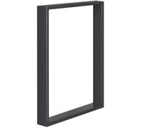 HOLZBRINK 1x Pied de table en profil 80x20mm - table à manger - industriel - dimensions: 50x72cm - gris