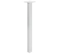 HOLZBRINK 72cm 1x Pied de Table Profil Carré 40x40mm, Support Table basse, Salon, Bureau, Industriel, BLANC, HLT-14A-F-72-9016