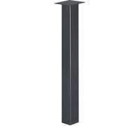 HOLZBRINK 90cm 1x Pied de Table Profil Carré 80x80mm, Support Table basse, Salon, Bureau, Industriel, GRIS , HLT-14A-J-90-7016