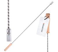 HOLZBRINK Canne pour hérisson de ramonage par le bas, tige torsadée avec manche en bois, M12, 80cm