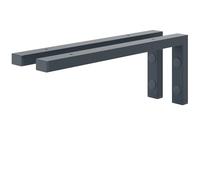 HOLZBRINK Équerre étagère murale 40 cm x 15cm HLA-B (2pc) | Équerres pour etagères murales dans cuisine, salon, support mural salle de bain | Coleur: Anthracite