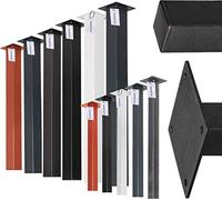 HOLZBRINK Pied de Table en Acier Profil Carré 80x80 mm, Hauteur: 100 cm, Noir Foncé, 4 pcs, HLT-14A-J-100-9005