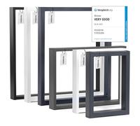 HOLZBRINK Pied de Table métal Noir 100x72cm HLT-01 | Pied pour Table à Manger, Bureau, Cuisine | Profil métal 80x20 mm, Fixation Facile, Robuste et Durable