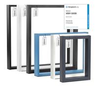 HOLZBRINK Pied de Table métal Noir 80x72cm HLT-01 | Pied pour Table à Manger, Bureau, Cuisine | Profil métal 60x30 mm, Fixation Facile, Robuste et Durable