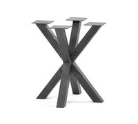 HOLZBRINK Pied de Table Spider (Mikado) | Pieds de Table massifs en métal Acier Brut pour Table Basse, Table à Manger, Bureau, Table de conférence | 1 Pied 40x40 cm | Hauteur 43 cm