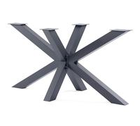 HOLZBRINK Pied de Table Spider (Mikado) | Pieds de Table massifs en métal Gris pour Table Basse, Table à Manger, Bureau, Table de conférence | 1 Pied 150x70 cm | Hauteur 72 cm