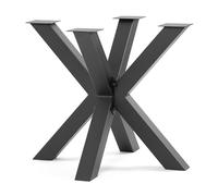 HOLZBRINK Pied de Table Spider (Mikado) | Pieds de Table massifs en métal Noir pour Table Basse, Table à Manger, Bureau, Table de conférence | 1 Pied 85x80 cm | Hauteur 72 cm
