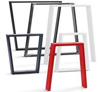 HOLZBRINK Pied de Table trapèze, Pied pour Table Basse, Pied de Banc, Pied de Bureau, Pied de Meuble, 30/40x43cm, Profil 100x20, Acier Brut, 1 Pied, HLT-22-C-BB-0000