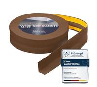 HOLZBRINK Plinthe souple autoadhésive 32x23mm, 10 m | Plinthe PVC pour finition plan de travail, meubles cuisine | Lame PVC adhesive | Couleur : chêne foncé