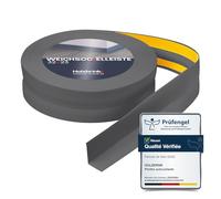 HOLZBRINK Plinthe souple autoadhésive 32x23mm, 10 m | Plinthe PVC pour finition plan de travail, meubles cuisine | Lame PVC adhesive | Couleur : gris foncé
